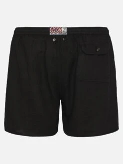 Alternative view of MC2 Saint Barth Mid-length Black Linen Swim-shorts Gustavia