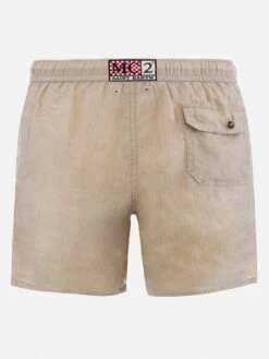 MC2 Saint Barth Man Mid-length Beige Linen Swim-shorts Gustavia -MC2 Saint Barth Store UID GUS000800023F Man beige linen swim shorts Gustavia 2