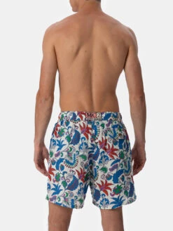 MC2 Saint Barth Man Mid-length Linen Swim-shorts Gustavia With Flower Print 11 MC2 Saint Barth Man Mid-length Linen Swim-shorts Gustavia With Flower Print -MC2 Saint Barth Store UID GUS000804232F MAN SWIMSHORT WHITE LINEN 2