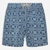 MC2 Saint Barth Man Mid-length Linen Swim-shorts Gustavia With Majolica Print 1 MC2 Saint Barth Man Mid-length Linen Swim-shorts Gustavia With Majolica Print -MC2 Saint Barth Store UID GUS000804240F MAN SWIMSHORT BLUE 20240530102434 1