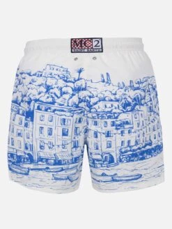 Alternative view of MC2 Saint Barth Man Mid-length Gustavia Swim-shorts With Portofino Placed Print