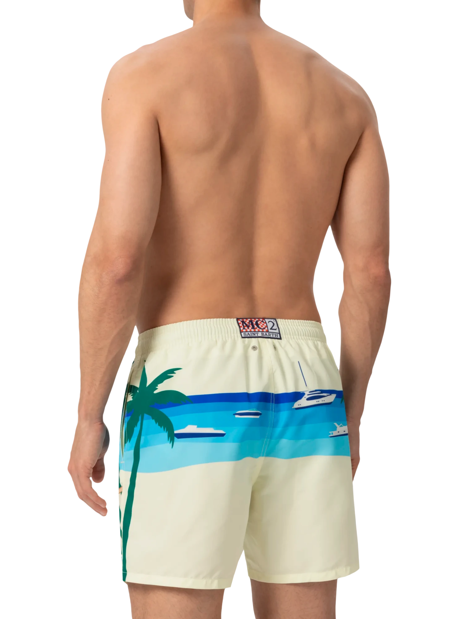 MC2 Saint Barth Mid-length Gustavia Swim-shorts With Formentera Postcard Placed Print 6 MC2 Saint Barth Mid-length Gustavia Swim-shorts With Formentera Postcard Placed Print - Image 4
