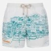 MC2 Saint Barth Man Mid-length Gustavia Swim-shorts With Cannes Placed Print 2 MC2 Saint Barth Man Mid-length Gustavia Swim-shorts With Cannes Placed Print -MC2 Saint Barth Store UID GUS000903662F MAN SWIMSHORT WHITE 1