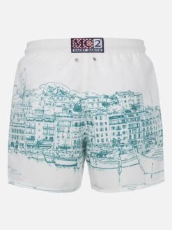 Alternative view of MC2 Saint Barth Man Mid-length Gustavia Swim-shorts With Cannes Placed Print