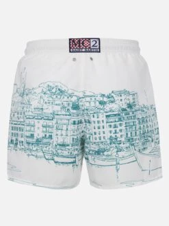 Alternative view of MC2 Saint Barth Mid-length Gustavia Swim-shorts With Cannes Placed Print