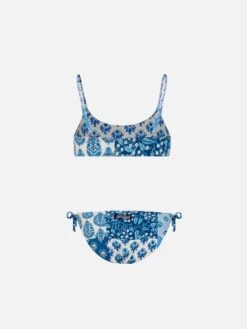 Alternative view of MC2 Saint Barth Jaiden Double Face Bralette Bikini With Flower Print