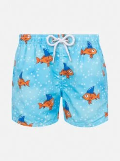 MC2 Saint Barth Jean Mid-length Swim Shorts With Fake Shark Print