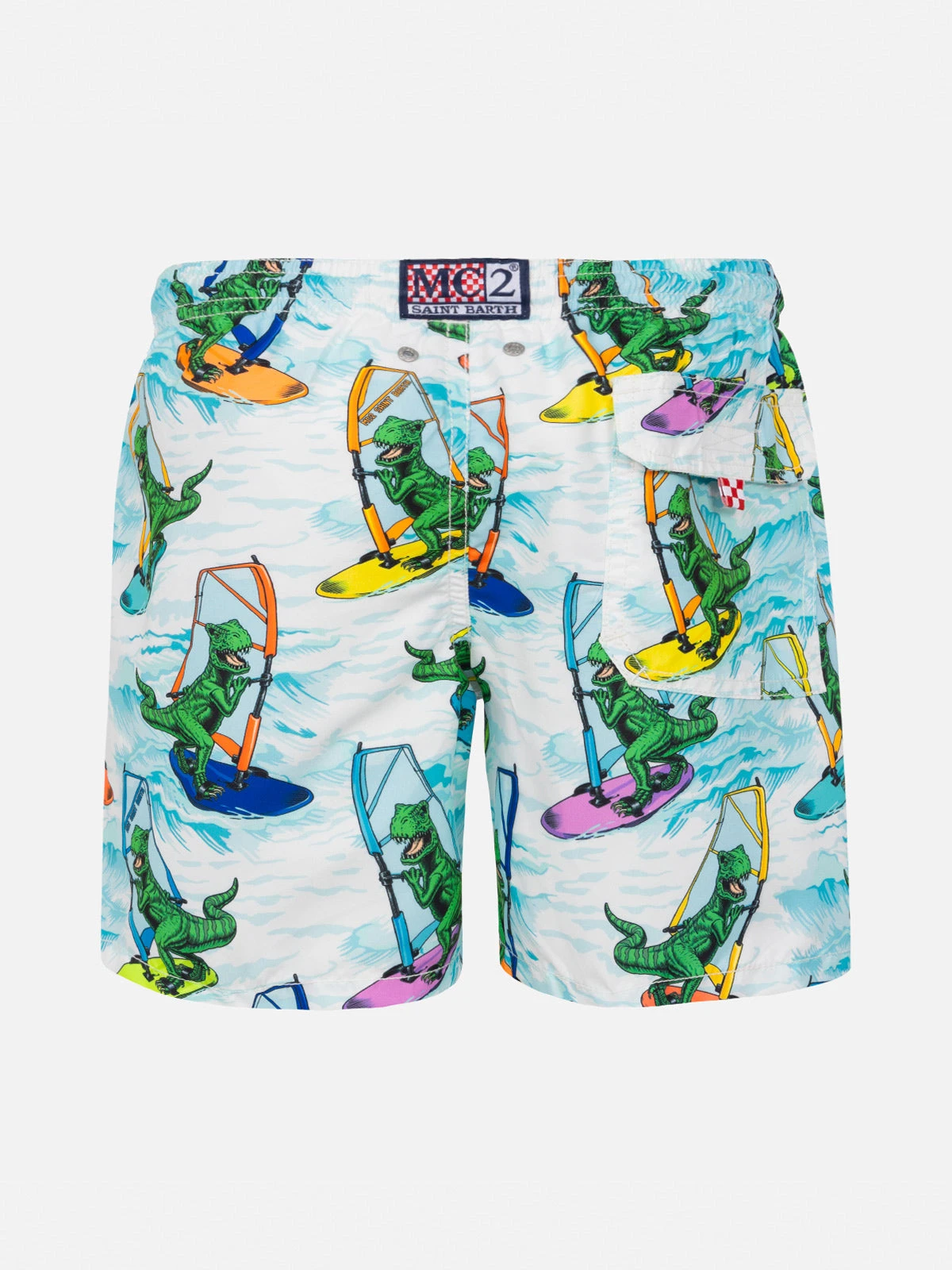 MC2 Saint Barth Boy Swim Shorts With Dinosaur Print 6 MC2 Saint Barth Boy Swim Shorts With Dinosaur Print - Image 4