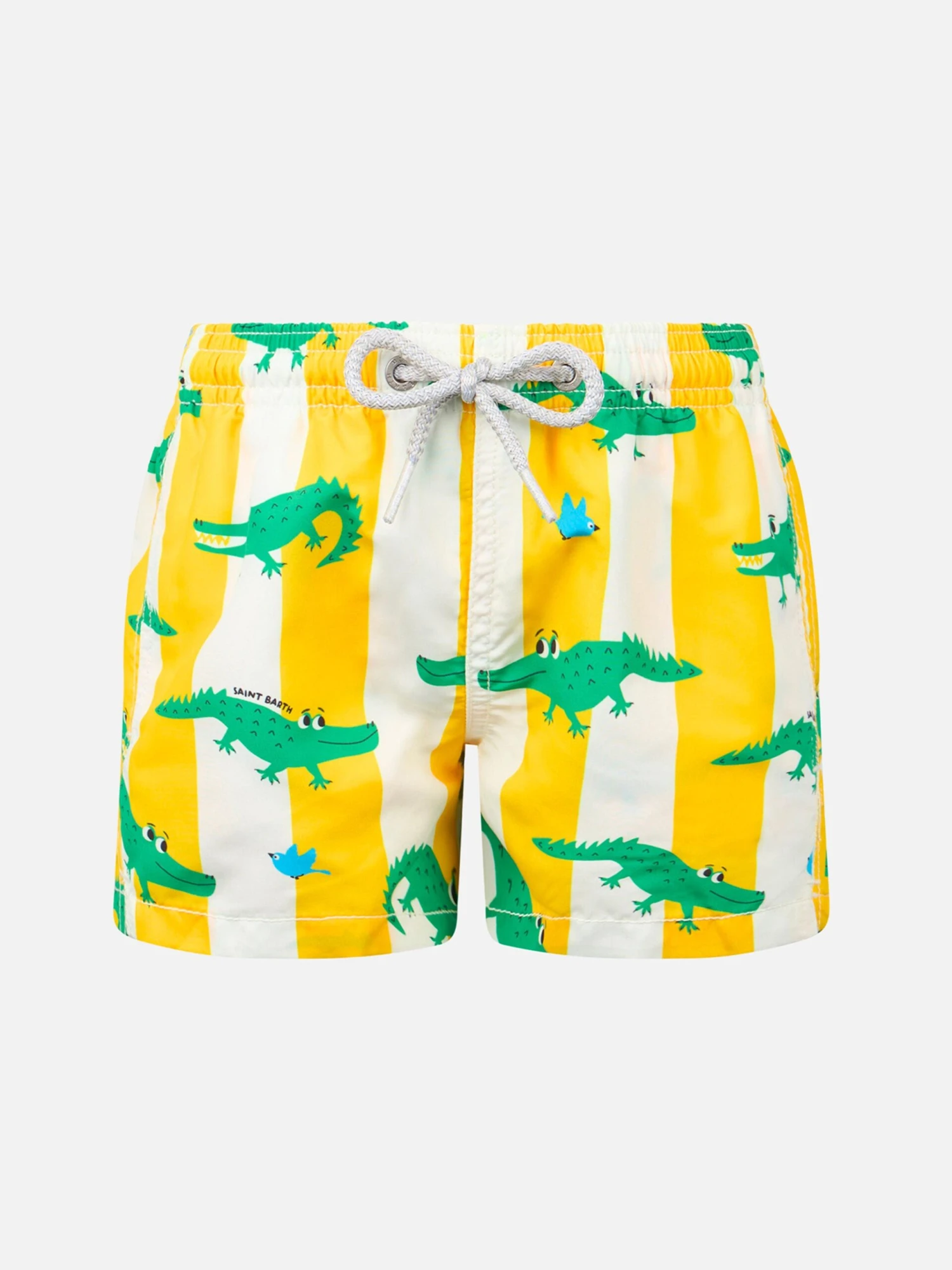 MC2 Saint Barth Boy Mid-length Jean Swim-shorts With Crocodile Print 3 MC2 Saint Barth Boy Mid-length Jean Swim-shorts With Crocodile Print