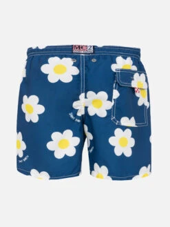 Alternative view of MC2 Saint Barth Boy Swim Shorts With Daisy Print