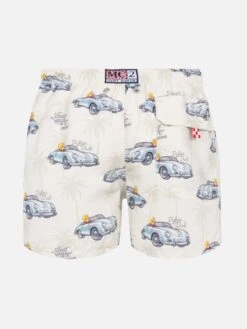 Alternative view of MC2 Saint Barth Jean Mid-length Swim Shorts With Cryptopuppets Car Print | CRYPTOPUPPETS SPECIAL EDITION