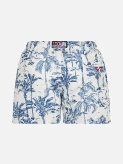 Alternative view of MC2 Saint Barth Jean Mid-length Swim Shorts With Toile De Jouy Print