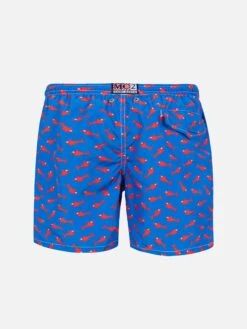 Alternative view of MC2 Saint Barth Boy Swim Shorts With Red Shark Print