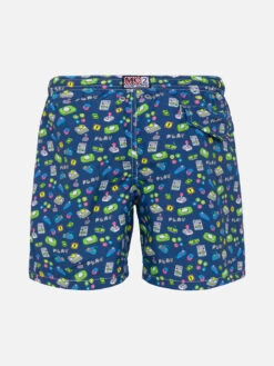 Alternative view of MC2 Saint Barth Boy Swim Shorts With Retro Games Print