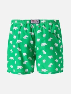 Alternative view of MC2 Saint Barth Lghtweight Fabric Swim-shorts Jean Lighting With Rhino Print
