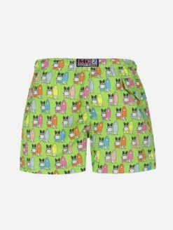 Alternative view of MC2 Saint Barth Boy Lightweight Fabric Swim-shorts Jean Lighting With Surfer Dogs Print