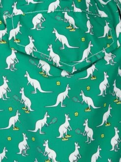 MC2 Saint Barth Boy Lightweight Fabric Swim-shorts Jean Lighting With Australian Brand Logo Print | AUSTRALIAN BRAND SPECIAL EDITION -MC2 Saint Barth Store UID JEA000402900F KIDS SWIMSHORT GREEN 20240530093500 3