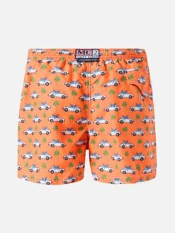 Alternative view of MC2 Saint Barth Jean Lighting Lightweight Fabric Swim Shorts With Driver Crab Print