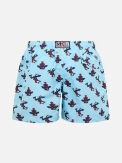 Alternative view of MC2 Saint Barth Boy Lightweight Fabric Swim-shorts Jean Lighting With Spider-Man Print | MARVEL SPECIAL EDITION