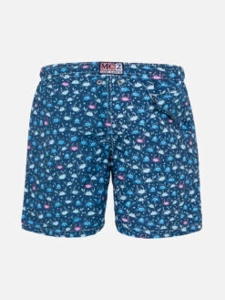 Alternative view of MC2 Saint Barth Boy Swim Shorts With Multicolor Crabs Print