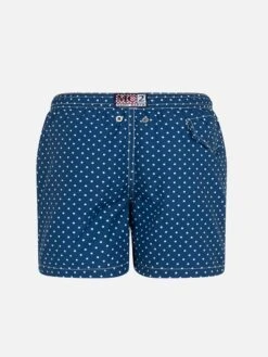 Alternative view of MC2 Saint Barth Boy Lightweight Fabric Swim-shorts Jean Lighting With Polka Dots Print