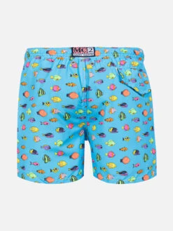 Alternative view of MC2 Saint Barth Boy Light Fabric Swim Shorts With Fish Print