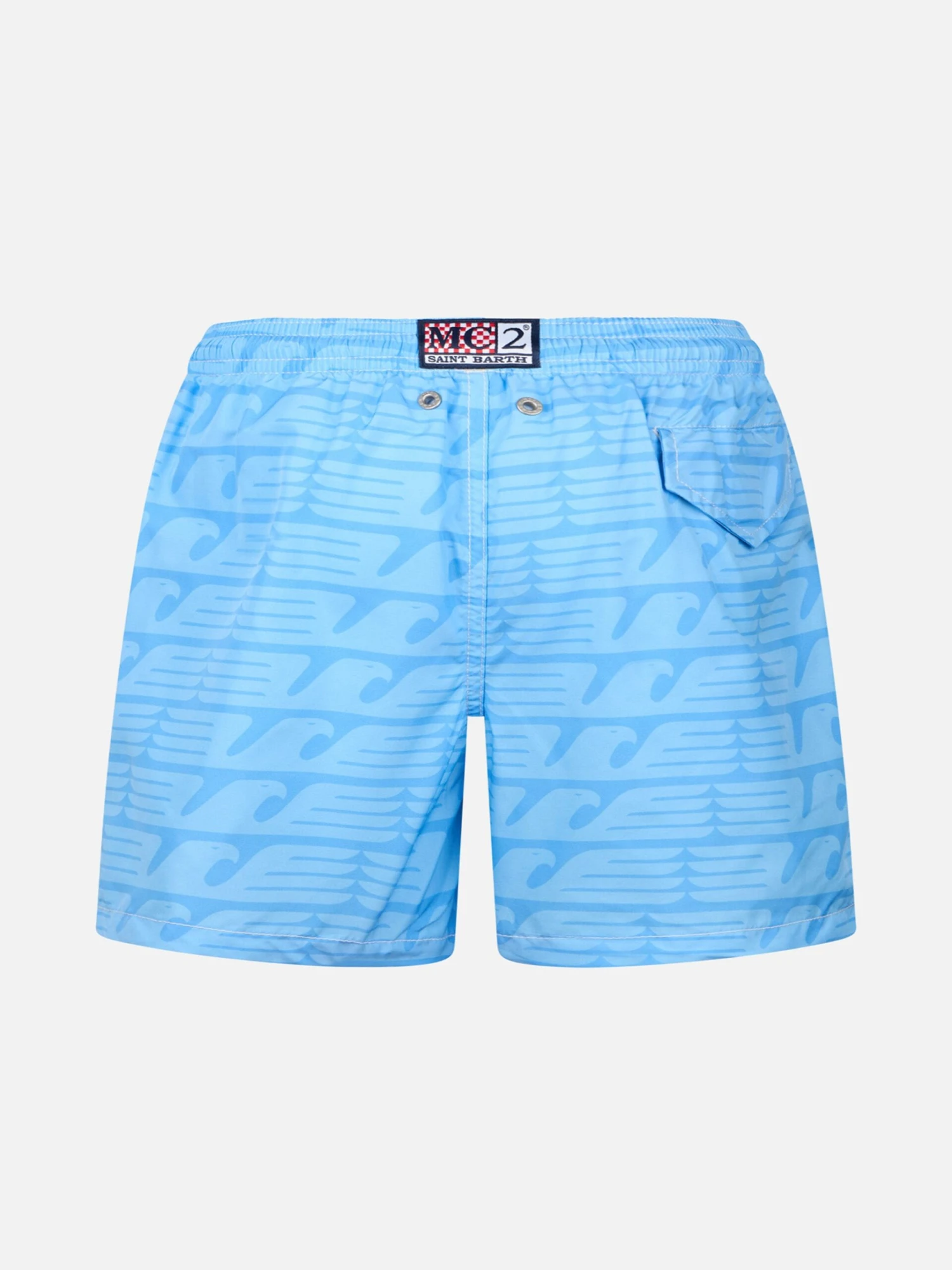 MC2 Saint Barth Jean Lighting Lightweight Fabric Swim Shorts With Lazio Logo Print And Di Padre In Figlio Embroidery|SS LAZIO SPECIAL EDITION 4 MC2 Saint Barth Jean Lighting Lightweight Fabric Swim Shorts With Lazio Logo Print And Di Padre In Figlio Embroidery|SS LAZIO SPECIAL EDITION - Image 2