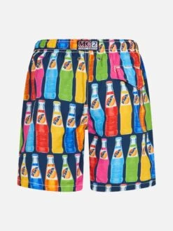 Alternative view of MC2 Saint Barth Boy Lightweight Fabric Swim-shorts Jean Lighting With Pop Corn Print