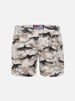 Alternative view of MC2 Saint Barth Boy Flock Fabric With Shark Print