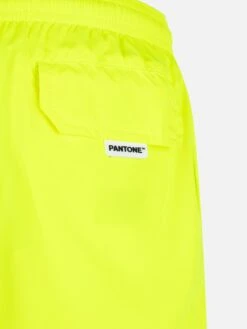 MC2 Saint Barth Jean Lighting Pantone Lightweight Fluo Yellow Swim Shorts| PANTONE® SPECIAL EDITION -MC2 Saint Barth Store UID JEA001201633H BOY SWIMSHORT YELLOW PANTONE 03