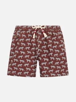 MC2 Saint Barth Boy Lightweight Fabric Swim-shorts Jean Lighting 70 With Puma Print