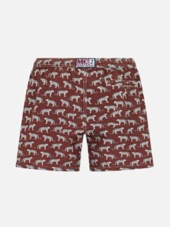 Alternative view of MC2 Saint Barth Boy Lightweight Fabric Swim-shorts Jean Lighting 70 With Puma Print