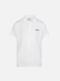 MC2 Saint Barth Jeremy Jr White Terry Polo Shirt