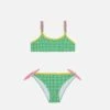 MC2 Saint Barth Girl Top Bikini With Gingham Print 2 MC2 Saint Barth Girl Top Bikini With Gingham Print -MC2 Saint Barth Store UID JEY000100244B GIRL BIKINI GREEN 0 0 1