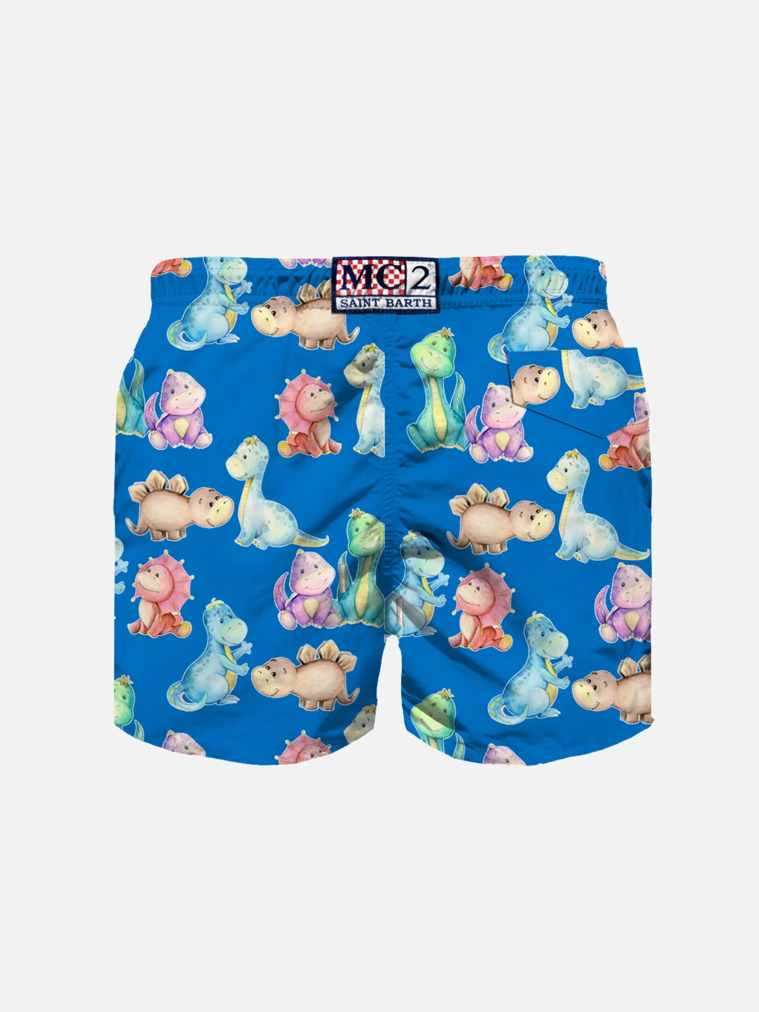 MC2 Saint Barth Boy Cotton Swim Shorts With Dinosaurs Print 4 MC2 Saint Barth Boy Cotton Swim Shorts With Dinosaurs Print - Image 2