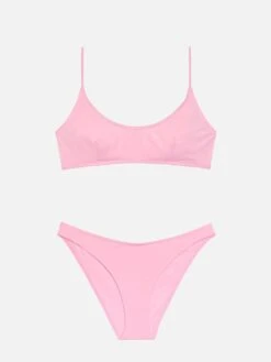 MC2 Saint Barth Lido Pink Classic Swim Briefs - Judy Pink Bralette Beach Top Judy