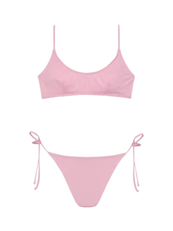 MC2 Saint Barth Marielle Pink Classic Swim Briefs - Judy Pink Bralette Beach Top Judy