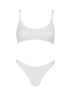 MC2 Saint Barth Judy Lido White Bikini With Bralette Top And Classic Briefs