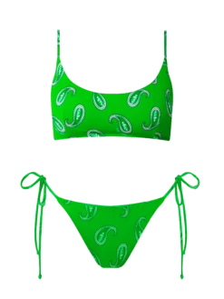 MC2 Saint Barth Woman Bralette Bikini With Paisley Print