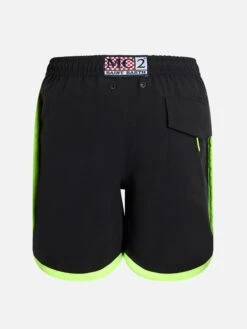 Alternative view of MC2 Saint Barth Boy Long Lentgh Black Swim Shorts Kyte Comfort Jr