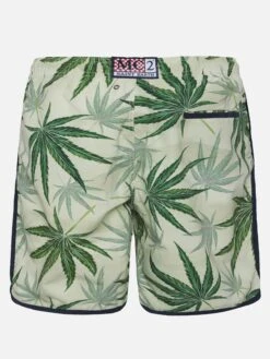 Alternative view of MC2 Saint Barth Boardshorts Lanikai With Leaves Print