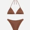 MC2 Saint Barth Triangle Bikini Leah Lido In Brown With Classic Swim Briefs 1 MC2 Saint Barth Triangle Bikini Leah Lido In Brown With Classic Swim Briefs -MC2 Saint Barth Store UID LEH000100132H