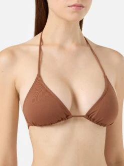 MC2 Saint Barth Triangle Bikini Leah Lido In Brown With Classic Swim Briefs 9 MC2 Saint Barth Triangle Bikini Leah Lido In Brown With Classic Swim Briefs -MC2 Saint Barth Store UID LEH000100132H WOMAN TOPBIKINI BROWN 0 0 2