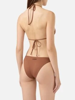 MC2 Saint Barth Triangle Bikini Leah Lido In Brown With Classic Swim Briefs 10 MC2 Saint Barth Triangle Bikini Leah Lido In Brown With Classic Swim Briefs -MC2 Saint Barth Store UID LEH000100132H WOMAN TOPBIKINI BROWN 0 0 3