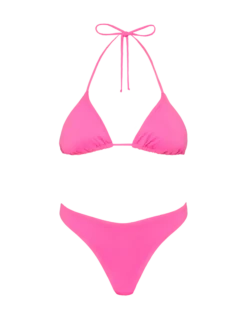 MC2 Saint Barth Leah Naomi Fuchsia Bikini With Triangle Top And Cheeky Briefs