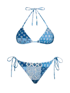 MC2 Saint Barth Triangle Bikini Leah Virgo With Floral Patch Print