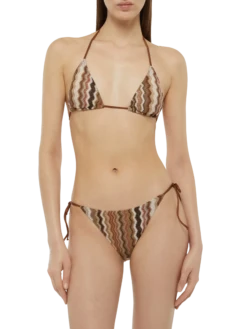 Alternative view of MC2 Saint Barth Raschel Knit Classic Bikini Leah Virgo With Wave Pattern