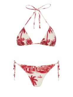 MC2 Saint Barth Classic Triangle Bikini Leah Virgo With Toile De Jouy Print| AI BY RICKDICK SPECIAL EDITION