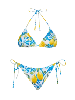 MC2 Saint Barth Triangle Bikini Leah Virgo With Majolica Print