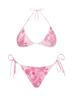 MC2 Saint Barth Classic Triangle Bikini Leah Marielle With Toile De Jouy Print